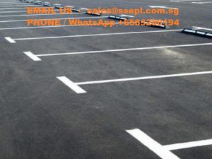 Thermoplastic parking lot painting work