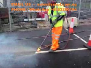 burning off road markings